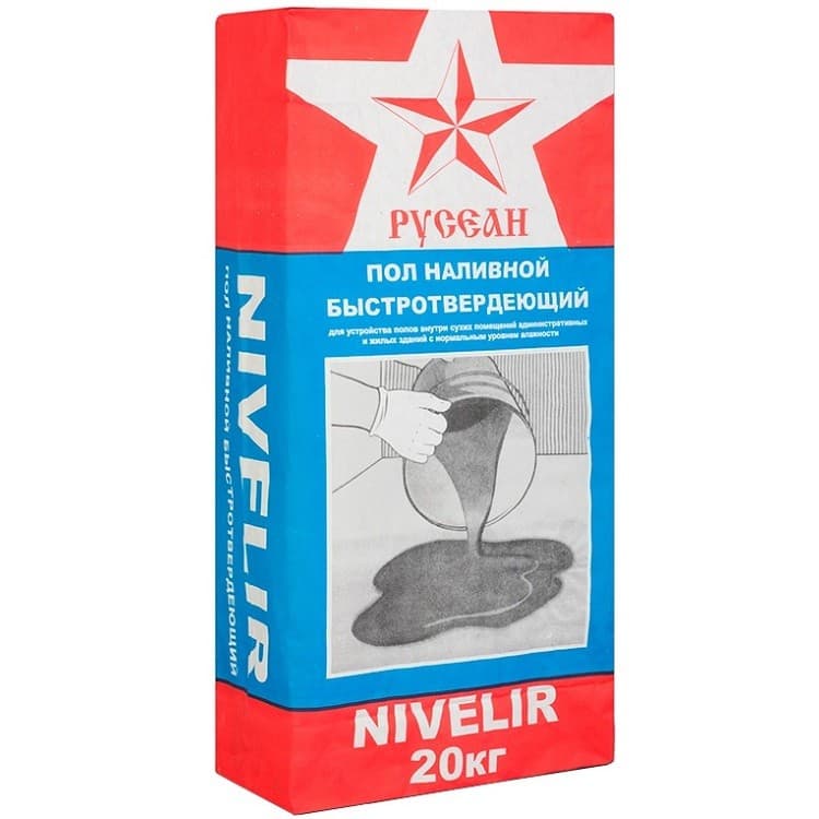 Наливной пол Русеан Нивелир (Nivelir) 20 кг цена