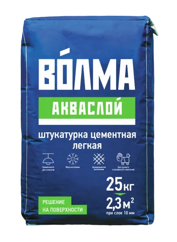 Штукатурка цементная Волма Акваслой 25 кг цена