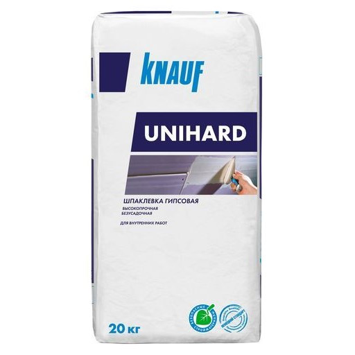 Шпаклевка гипсовая Knauf Унихард белая 20кг цена