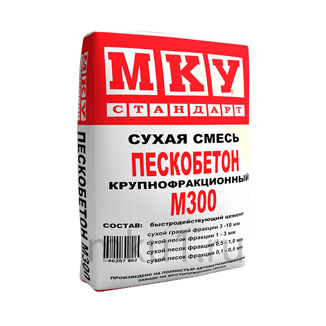Пескобетон М300 МКУ Стандарт крупнофракционный 40 кг цена