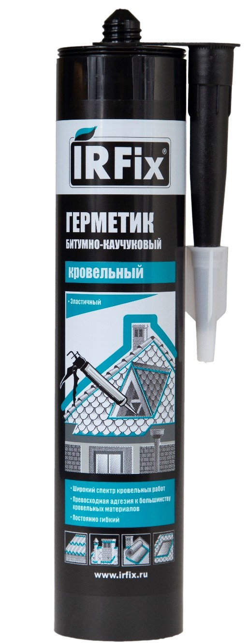 Герметик кровельный IRFix битумно-каучуковый черный 310 мл цена