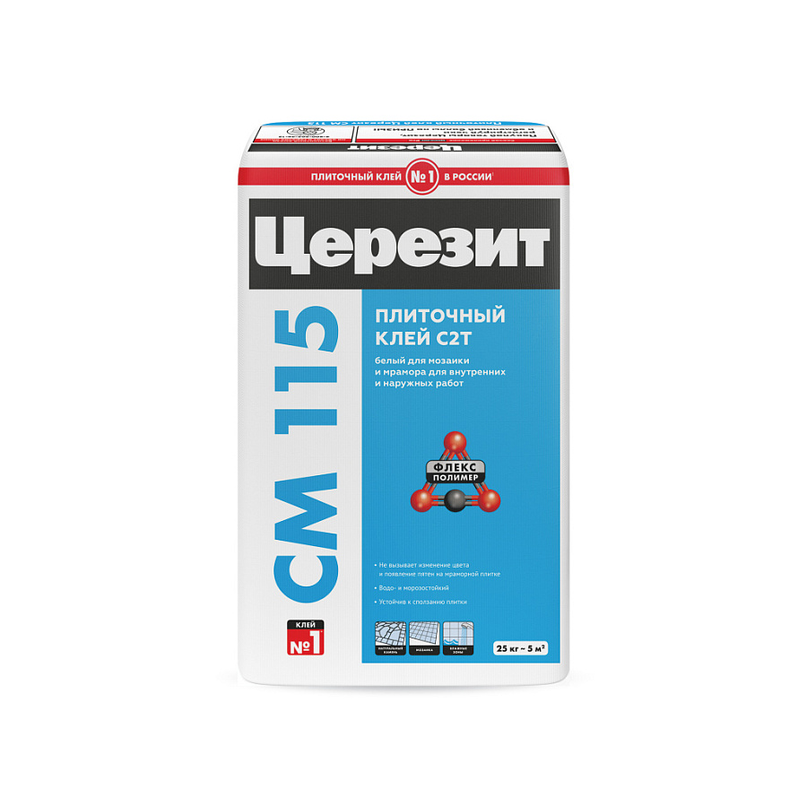 Клей для мозаики и мрамора Церезит CM 115 25 кг цена