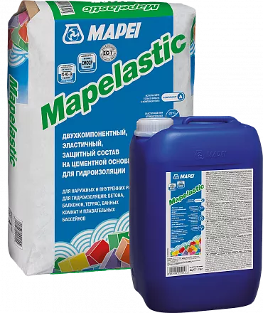Гидроизоляция двухкомпонентная Mapei Mapelastic 32 кг цена