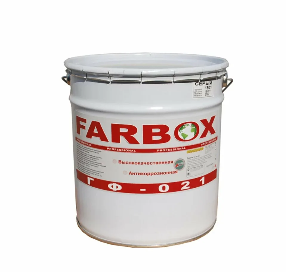 Грунт по металлу ГФ-021 красно-коричневый Farbox 20кг