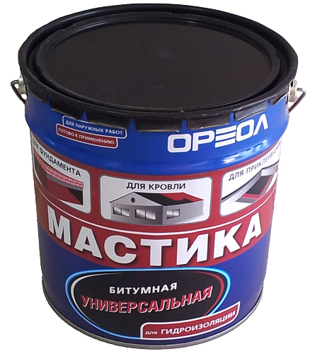 Мастика битумно-каучуковая Ореол-1 Универсальная 18 л цена