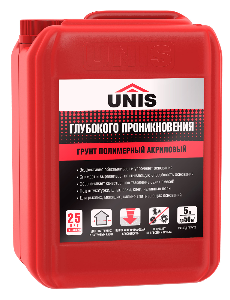 Грунтовка глубокого проникновения Unis 10 л цена