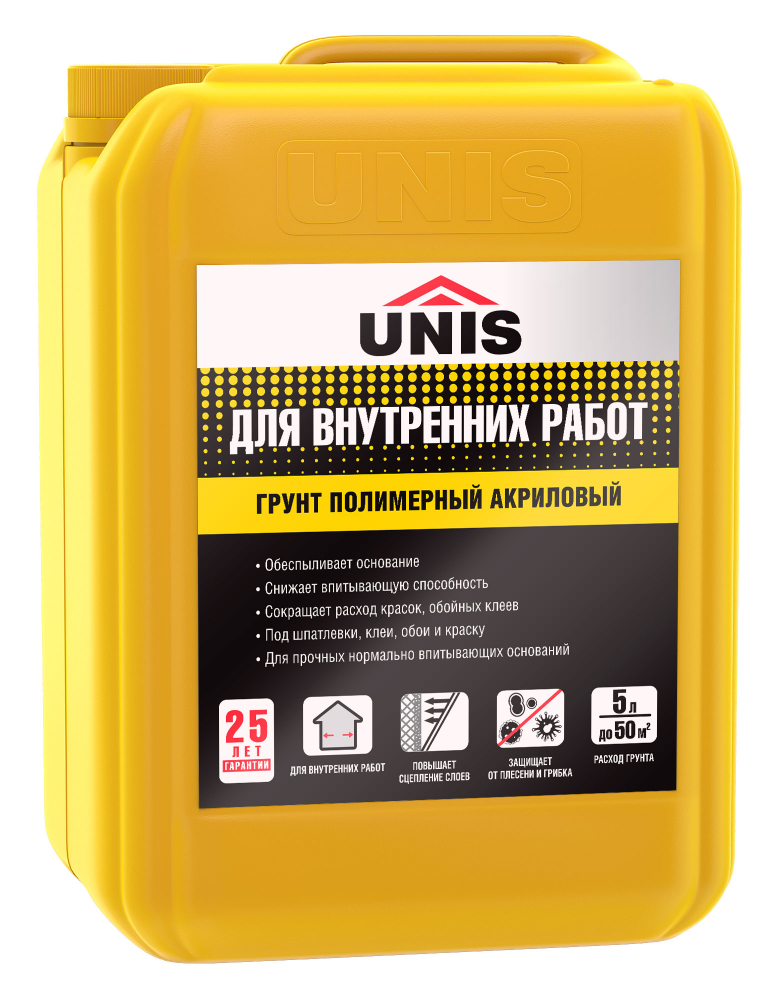 Грунт для внутренних работ UNIS 10 л цена